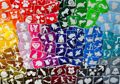 Tatuaże brokatowe zestaw 3