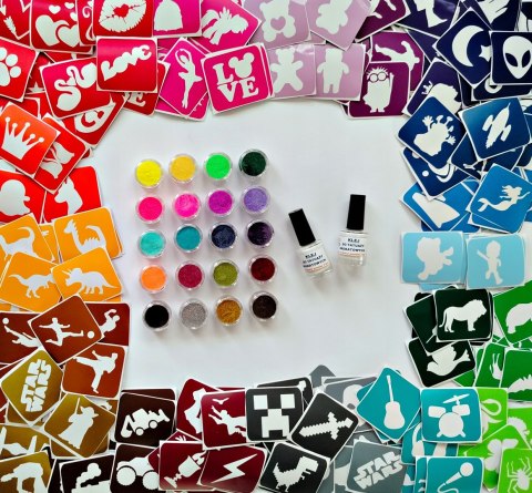 Tatuaże brokatowe zestaw 3