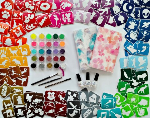 Tatuaże brokatowe zestaw 4