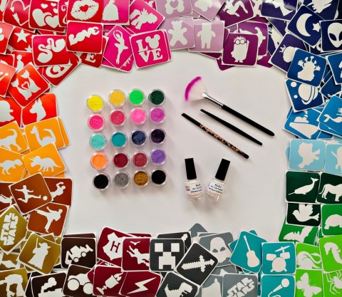 Tatuaże brokatowe zestaw 4