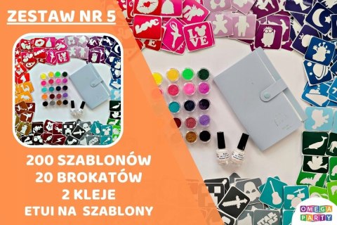 Tatuaże brokatowe zestaw 5