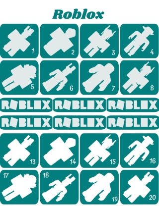 ROBLOX- szablony do tatuaży brokatowych